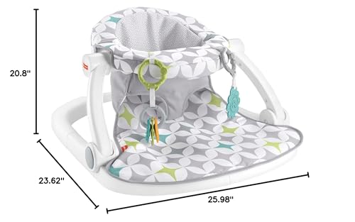 Image of Fisher-Price Portable Baby Chair Sit-Me-Up Floor Seat with Developmental Toys & Machine Washable Seat Pad, Starlight Bursts
