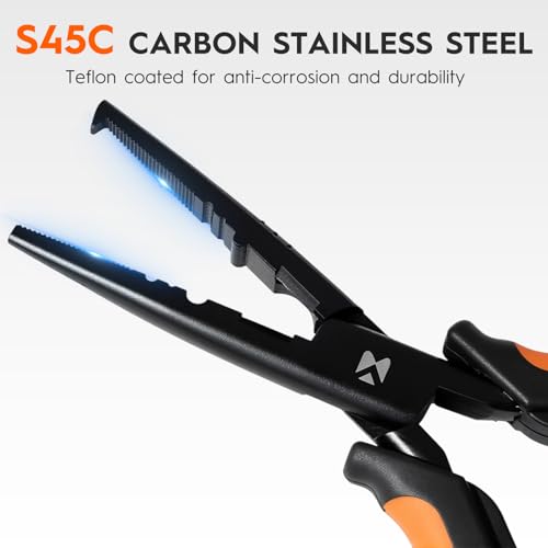 BasicGear Classic Fishing Pliers, 7 in, S45C Carbon Steel, External Spring - image 4