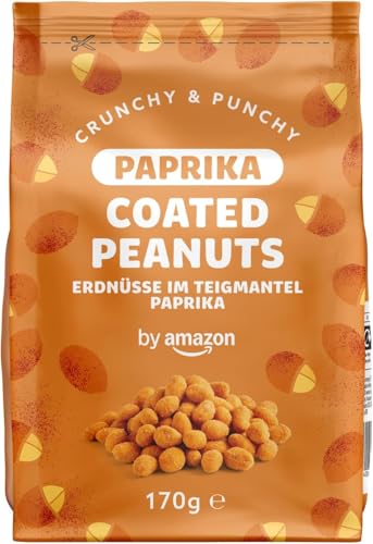by Amazon Cacahuetes Recubiertos Sabor Pimentón, 170g (Paquete de 5)
