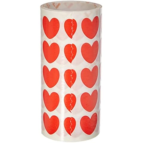 APLI KIDS 16731 Roll of 900 Red Heart Stickers 20 x 18 mm Cover