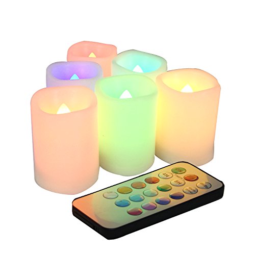 Vela elección unidades 6 Cambio de color velas sin llama con Mando a distancia y temporizador Cover