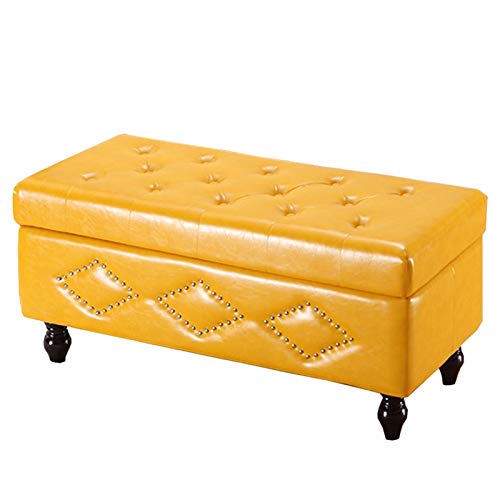 Tabouret de canapé rectangulaire en cuir pour optimiser le rangement du salon