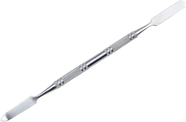 Milisten Stainless Steel Makeup Spatula Scoop Double Heads Cosmetic Spatula Depotting Spatula for Lipsticks Concealer Foundation Eye Shadow