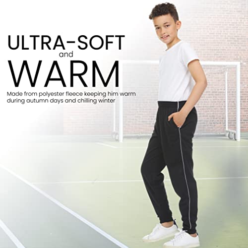 Power Forward Boys Youth Warm Fleece Elastic Waist Joggers Sweatpants 3 Pack3