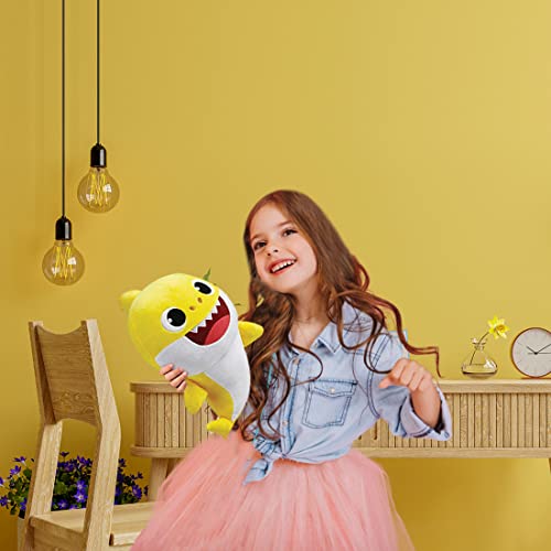 Image of Pinkfong Baby Shark Plush Sing and Light up Plush Toy 12 Inch for The Kids of 1 Year and Above, White, (BS60006)