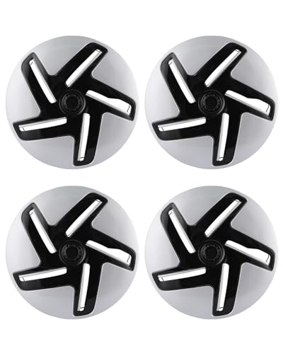 Image of ABX Hubcap Wheel Covers Hub Caps 15 Inch Set of 4 White Universal Wheel Rim Cover R15 Stylish Car Decor Wheel Covers for Toyota Camry Nissan Mazda (White, 15 inch)