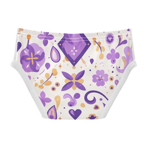 KLL Mardi Gras Carnival Purple Holiday Pattern Toddler Boys' Comfort Briefs Underwear Cute Children Panties2