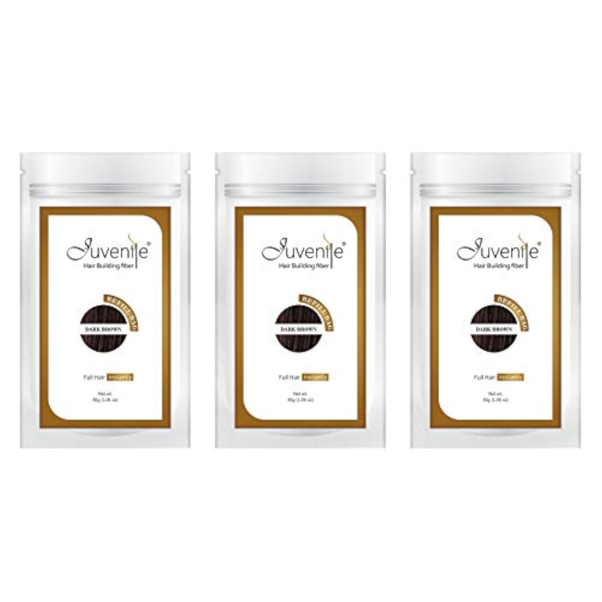 Hair Fiber Dark Brown Refill Pack, 90 gm
