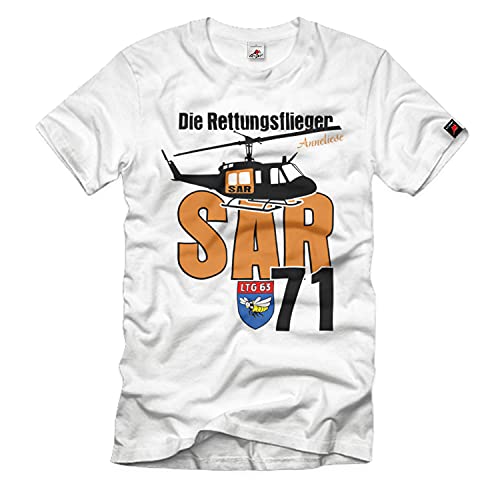 T-shirt de sauvetage SAR 71 hélicoptère Huey UH-1D blanc Large #25709