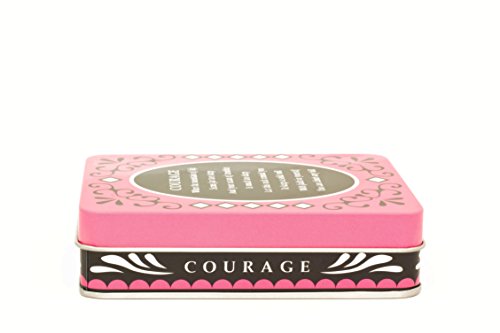 Made Easy Kit Decorative Forever Gift Metal Tin Box with Stones of Sentiment and Unique Theme Poem Choice of Friendship, Happiness, Strength, Love, Dream, Hope, Courage (Courage) - Thumbnail 3