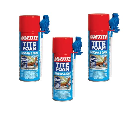 Image of Loctite Tite Foam Windows & Door PU sealant(White), Expanding Foam for windows and door gaps filling, keeps dust and pests aways, DIY dries fast, waterproof no shrinkage easy application, 340g*3