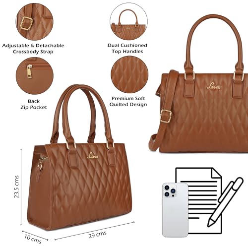 Image of Lavie Women's Stitch Shelly Medium Satchel Bag | Ladies Purse Handbag