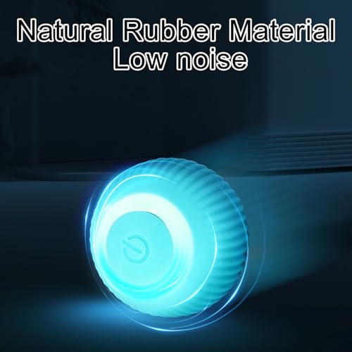 NXPUXP Katzenspielzeug Elektrisch Katzenball,Katzenball mit LED-Licht,360 Grad Rollender Ball,Interaktives Katzenspielzeug,Wiederaufladbares Interaktives Ball (Blau)