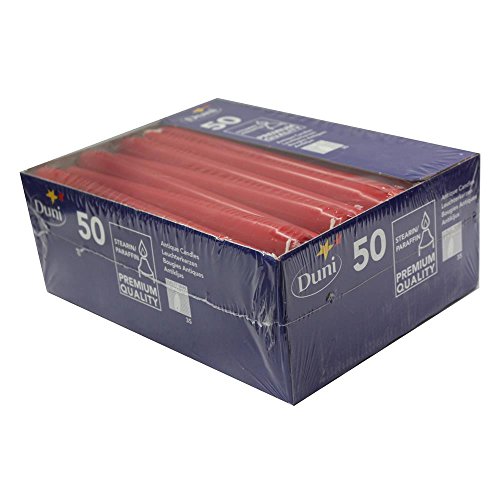 Duni Leuchterkerzen rot, 25 cm, 50 Stück