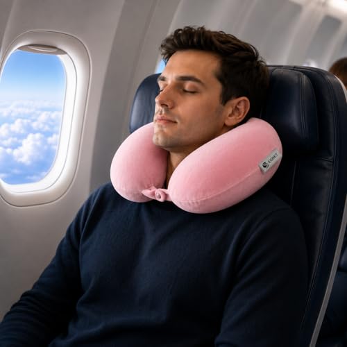 Coussin De Voyage Avion : Egret Coussin de nuque en mousse à mémoire de forme pour les voyages ... – Image 3