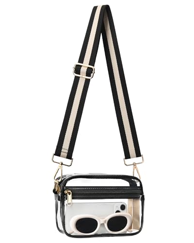 HULISEN Clear Crossbody Bag Stadium Approved, Clear Purse for Women