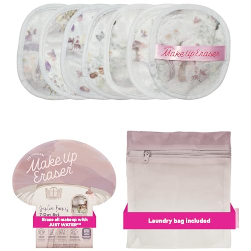 The Original Makeup Eraser 7-Day Set, Erase All Makeup with Just Water, Including Waterproof Mascara, Eyeliner, Foundation, Lipstick, Sunscreen, and More! Garden Fairies, 7ct.