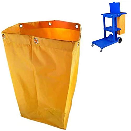 Replacement Janitorial Cart Bag,Waterproof High Capacity Thickened Housekeeping Commercial Janitorial Cleaning Cart Bag(16 X 11 X 27Inches) (Yellow) #TOP1