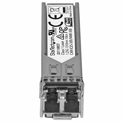 Image of StarTech.com HPE JD119B Compatible SFP Module - 1000BASE-LX - 1GbE Single Mode (SMF) Fiber Optic Transceiver - 1GE Gigabit Ethernet SFP - LC 10km - 1310nm - DDM HPE 5900, 12500, 5500 (JD119BST)