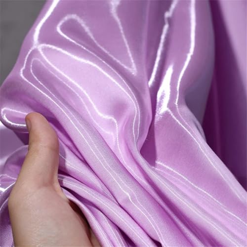 Tissu satiné brillant de luxe pour robe de mariée et haute couture au mètre