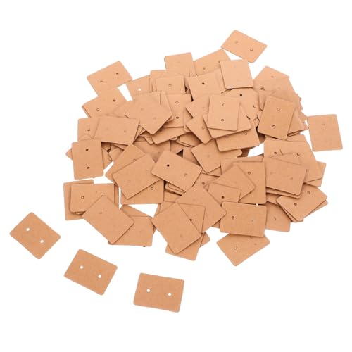 Cabilock 200 Piezas Tarjeta De Papel Kraft Mostrar Cajas De Pendientes Embalaje De Pendientes para La Venta Arete Colgando Tarjetas Soportes Cadenas Juego Oro Lámina Tarjetas De Joyería