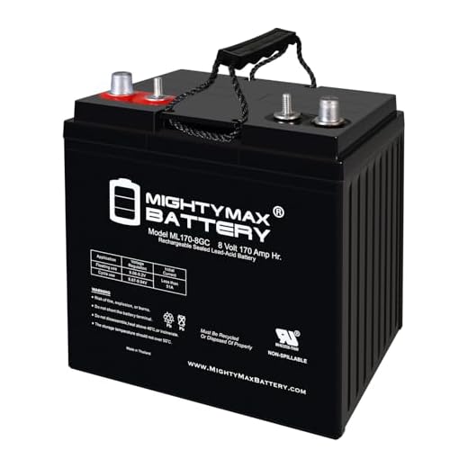 Mighty Max Battery 8V, 170Ah, AGM, Dual Terminal, Replacement Battery Compatible with Electric Golf Carts