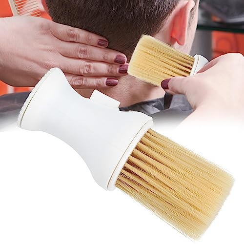 Neck Duster, Soft Hair Friseurbürste Neck Duster Professionelle Friseurpuder Lagerung Styling Staubreinigungsbürste(Weiß)