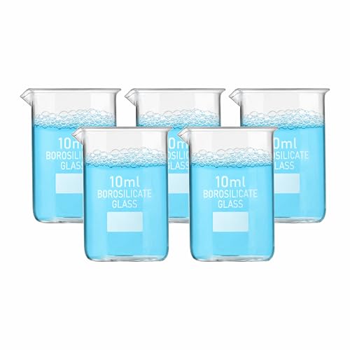 Image of VVS Borosilicate Glass Beaker 10ml pack of 5 of For School College, Lab Laboratry and professional use