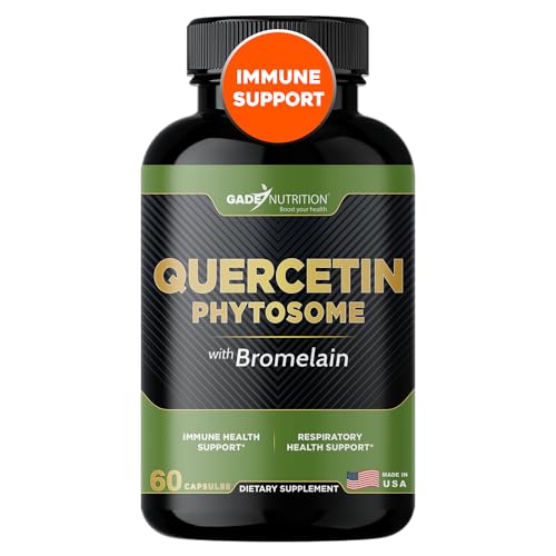 Gade Nutrition Quercetin Phytosome with Bromelain I Purified 95% I 50X Higher Absorption - Most Effective Form of Quercetin with Bromelain I Made in USA -Supplement for Men and Women