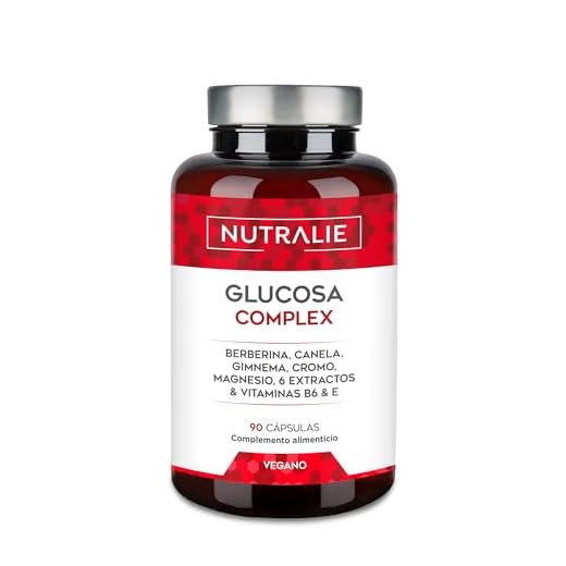 Glucosa Complex 2000mg - Azúcar Sangre - Control Glucosa Berberina Cromo Canela Gymnema Pimienta Negra Melon Amargo Vitamina E B6 - Niveles Normales de Glucosa en Sangre - 90 Cápsulas Nutralie