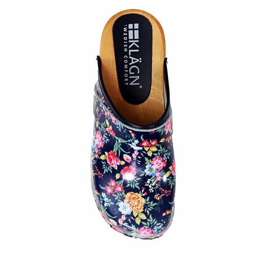 Image of Bjork Maja Wood Open Back Leather Clogs