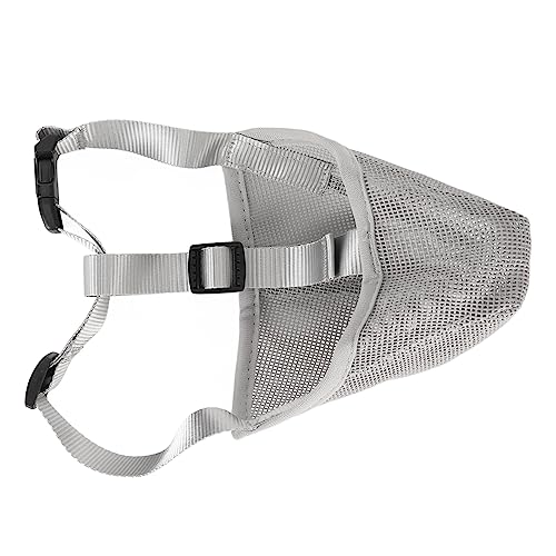 Anti mordisco y masticación de hocico para Perros Ajustable, para Entrenamiento al Aire Libre (Gris) (L tamaño)
