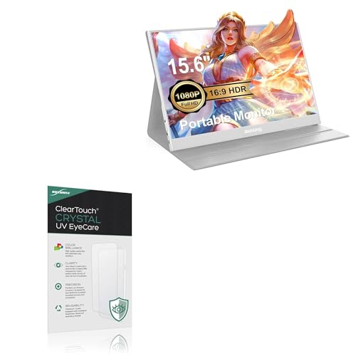 BoxWave Screen Protector Compatible With aiuouog aiuoung Portable Monitor (15.6 in) - ClearTouch Crystal Anti-UV EyeCare (2-Pack), Filters out Harmful Blue Light Reduce Fatigue