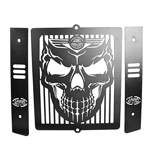 Image of Jawa Radiator Grill Guard Skull Face Black For Jawa 42.Jawa Perak, Classic