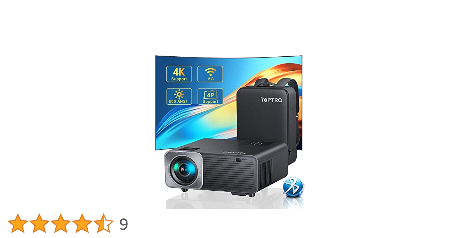 TOPTRO モデルTR22 TOPTRO 5G WiFi Bluetooth Projector, TR22 Outdoor Projector
