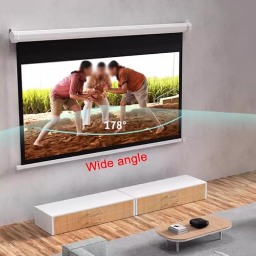 Pantalla Retráctil de Proyector 60in 16:9 con Bloqueo Automático miniatura 3