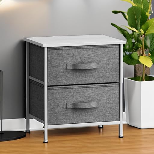 Sorbus Nightstand for Bedroom (2 Drawer, White) - image 5