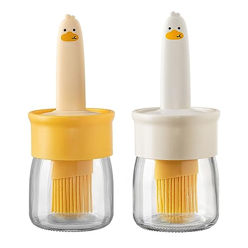 BEROZA 油引き オイルブラシ ワンプッシュ油引きバネ式 2点セット オリーブオイル 刷毛 オイルを入れ シリコーン刷毛 マッサージオイル 油引きブラシ 油ひき たこ焼き ホットプレート 鍋 フライパン 便利グッズ