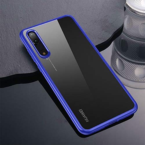 Yong Mobile Phone & Communication Ultra-thin TPU + PC + Mirror Case for Huawei P20 (Black) Mobile Phone Cases (Color : Blue)