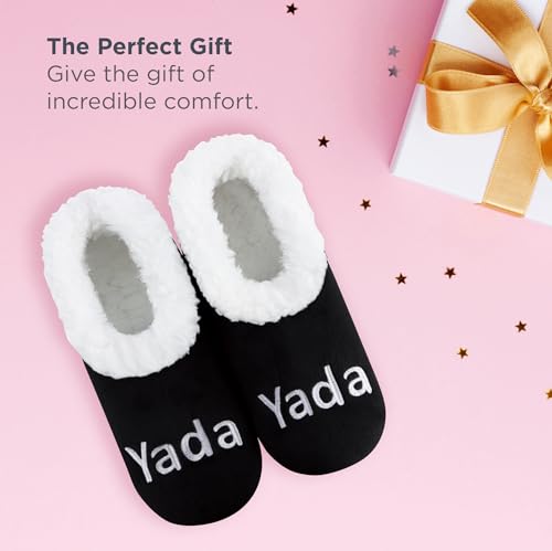 Image of Snoozies Slipper Socks -Funny Quote House Slippers for Women, Non-Slip Fuzzy