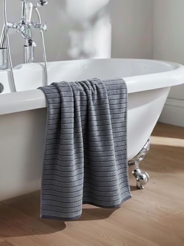 Image of NAUTICA Quick Dry Towel -1pc Bath Towel (ridgeport) | 500 GSM l 30 x 60 inch | Quick Dry Large Pool & Travel Towel | Grey