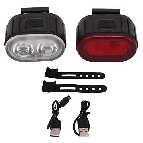 Bike Light Set USB Rechargeable 350Lm IPX5 Waterproof Lightweight Portable Bike Night Riding Headlight Taillight