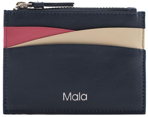 Porte-cartes RFID en cuir bleu marine Mala Leather Kora compact