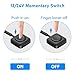 Linkstyle 10Pcs Momentary Push Button Switch, Surface Mount ON/Off Mini Horn Buttons Switch, for 12v 24v Car Horn, Industrial Control