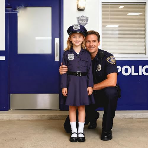 Disfraz completo de oficial de policía para niñas 5-6 años miniatura 3