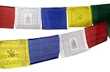 GURU SHOP Tibetische Gebetsfahne 25 Wimpel - 10,80 m/Viskose, Size:1 Stück