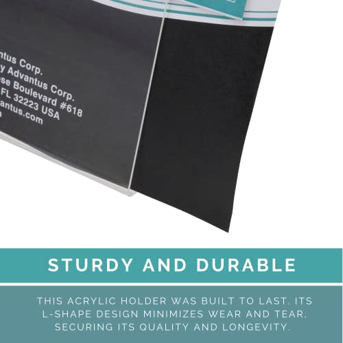 Nudell 8.5" X 11" L-Shaped Slanted Sign Holder - Self-Standing Ad Frame, Clear (35485) #TOP4