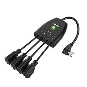 Outdoor Smart Plug, Surge Protector, POWRUI Smart Power Strip with 4-Outlet Extender, Remote Control, Timer…