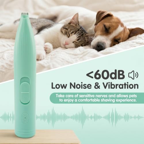 Image of Qpets Dog Trimmer for Grooming, Rechargeable LowNoise Mini for Paws, Face