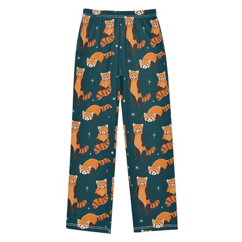 ZZXXB Raccoon Star Boys Long Pants Soft Trousers Elastic Waist Kids Lounge Bottoms with Pockets S-XL
